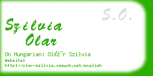 szilvia olar business card